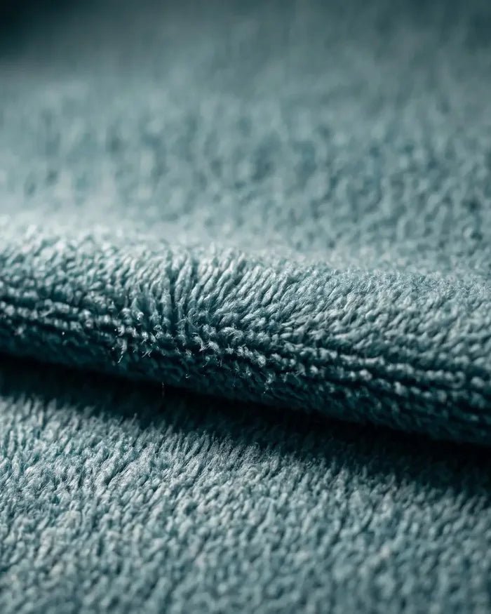 Close-up of the brushed thermal terry lining fabric