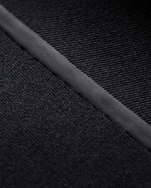 Close-up of bonded seam tape running over a seam inside the steamer